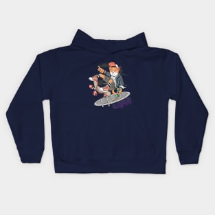 cat skateboard pop punk Kids Hoodie